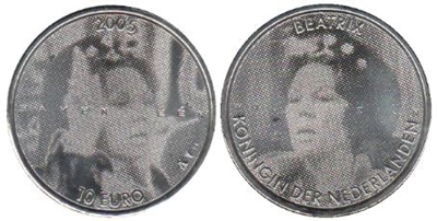 Foto de 2005 HOLANDA 10 EUROS BEATRIZ