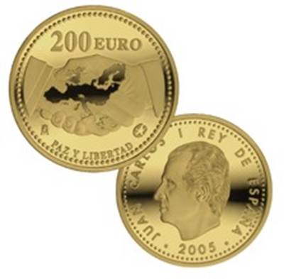 Foto de 2005 PAZ Y LIBERTAD 200 EUROS ORO