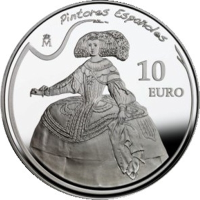 Foto de 2008 PINTURA - VELAZQUEZ 10 EUROS PLATA