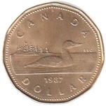 Foto de 1987 CANADA 1$ Cu ANADE Lote 13 piezas