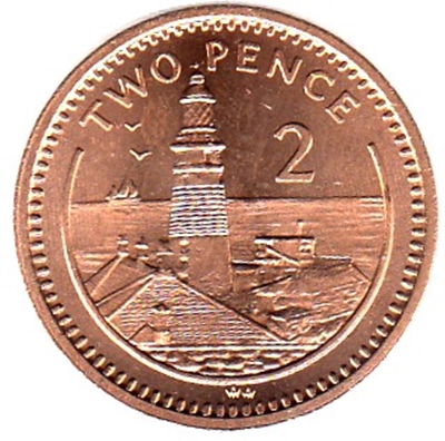 Foto de 1994 GIBRALTAR 2 PENCE FARO Lote 13 piezas