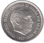 Foto de 1957*72 ESPAÑA 5 PESETAS