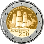 Foto de 2020 ESTONIA 2 EUROS 200 Aniv. ANTARTIDA