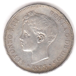 Foto de 1898*18-98 AL.XIII 5 PESETAS SG V. Ord.Cat.46