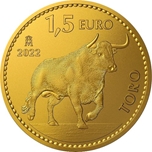 Foto de 2022 ONZA BULLION ORO TORO 1,5 EUROS