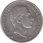 Foto de 1883 AL.XII 20 CENTAVOS DE PESO MANILA
