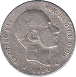 Foto de 1884 AL.XII 20 CENTAVOS DE PESO MANILA