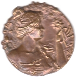 Foto de MEDALLA LASSERRE BUSTO Y FLOR