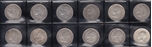 Foto de 50 CTMOS LOTE 12 Piezas. Completo de 1880 a 1926