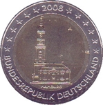 Foto de 2008 ALEMANIA 2 EUROS IGLESIA HAMBURGO