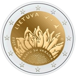 Foto de 2023 LITUANIA 2 EUROS JUNTOS CON UCRANIA