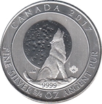 Foto de 2017 CANADA 2 DOLARES- 3/4 Oz AULLIDO LOBO