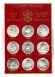 Foto de VATICANO LOTE 9 MEDALLAS PAPAS SIGLO XX