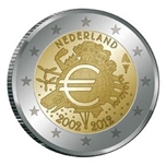 Foto de 2012 HOLANDA 2 EUROS X Aniv. CIRCULACION EURO