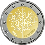 Foto de 2020 ESTONIA 2 EUROS TRATADO PAZ TARTU