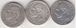 Foto de 50 CENTIMOS LOTE 3 PIEZAS: 1880, 1881 y 1885. Ord.Cat.11