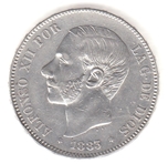 Foto de 1883*18-83 AL.XII 5 PESETAS MS M. Ord.Cat.20
