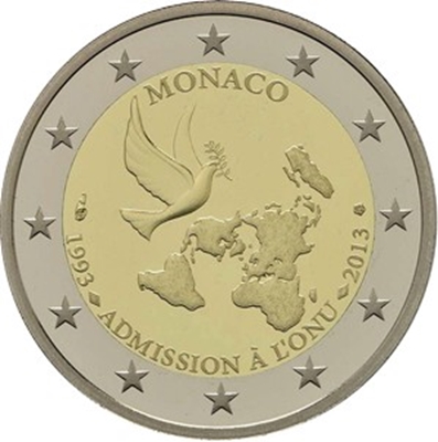 Foto de 2013 MONACO 2 EUROS ADHESION ONU