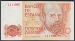 Foto de 1980/09/16 JUAN CARLOS I 200 PESETAS SIN SERIE. Ord.Cat.88