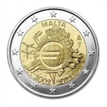 Foto de 2012 MALTA 2 EUROS X Aniv. CIRCULACION EURO