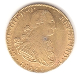 Foto de 1808 CARLOS IV 8 ESCUDOS POTOSI PJ