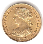 Foto de 1862 ISABEL II 100 REALES MADRID