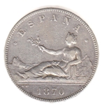 Foto de 1870*18-70 G.PROV. 5 PESETAS SN M. Ord.Cat.9