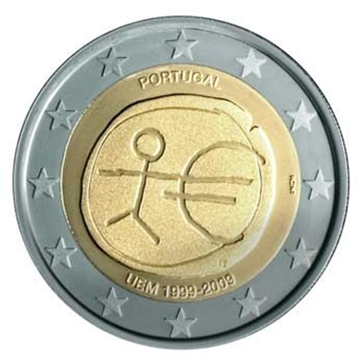 Foto de 2009 PORTUGAL 2 EUROS 10 Anv. EMU