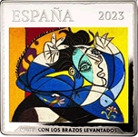 Foto de 2023 PICASSO 50 EUROS MUJER CON BRAZOS LEVANTADOS