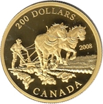 Foto de 2008 CANADA 200 Dólares AGRICULTURA