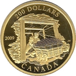 Foto de 2009 CANADA 200 Dólares MINAS DE CARBON