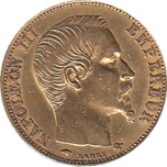 Foto de 1857 FRANCIA 20 FRANCOS NAPOLEON III ORO