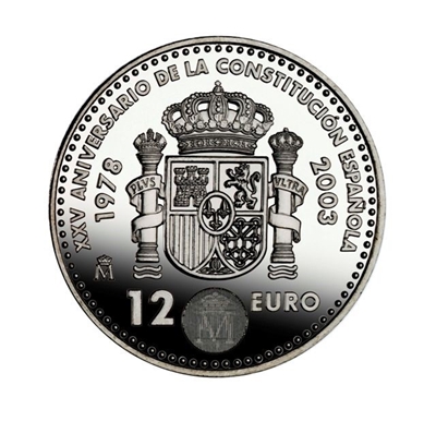 Foto de 2003 ESPAÑA 12 EUROS CONSTITUCION S/C