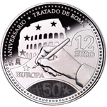 Foto de 2007 ESPAÑA 12 EUROS TRATADO ROMA S/C