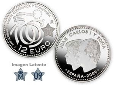 Foto de 2009 ESPAÑA 12 EUROS X Aniv. UNION MONETARIA