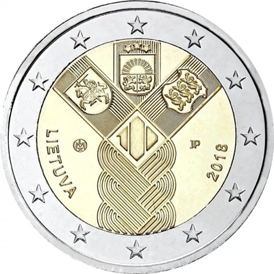 Foto de 2018 LITUANIA 2 EUROS ESTADOS BALTICOS