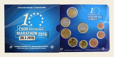 Foto de 2015 ESLOVAQUIA SET EUROS 8p+MEDALLA MARTATHON