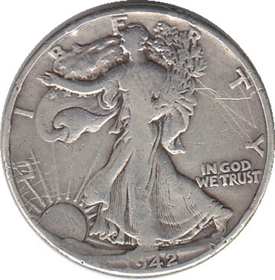 Foto de 1942-F USA 1/2 DOLAR LIBERTAD ANDANDO