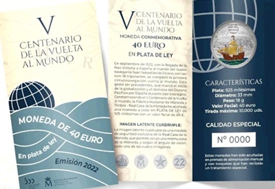 Foto de 2022 CARTERA 40 EUROS FNMT VUELTA AL MUNDO