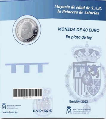 Foto de 2023 CARTERA 40 EUROS FNMT PRINCESA LEONOR