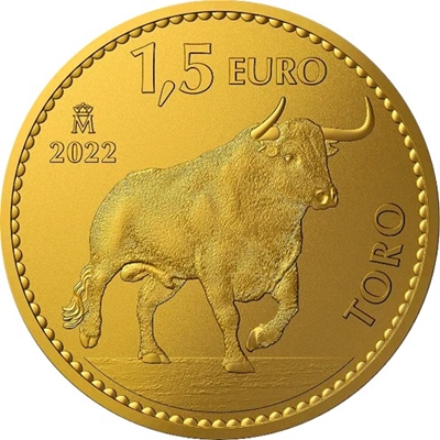 Foto de 2022 ONZA BULLION ORO TORO 1,5 EUROS