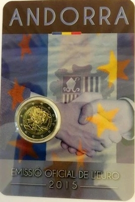Foto de 2015 ANDORRA 2 EUROS ACUERDO ADUANERO