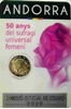 Foto de 2020 ANDORRA 2 EUROS SUFRAGIO UNIVERSAL