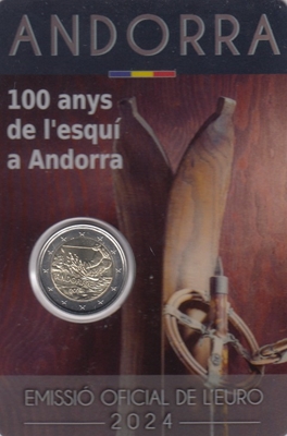 Foto de 2024 ANDORRA 2 EUROS 100 Años de ESQUI