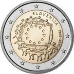 Foto de 2015 ESLOVENIA 2 EUROS BANDERA EUROPEA