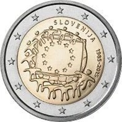 Foto de 2015 ESLOVENIA 2 EUROS BANDERA EUROPEA