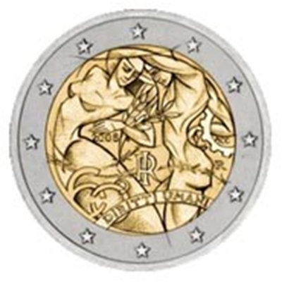 Foto de 2008 ITALIA 2 EUROS DERECHOS HUMANOS
