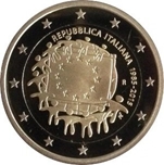 Foto de 2015 ITALIA 2 EUROS BANDERA EUROPEA