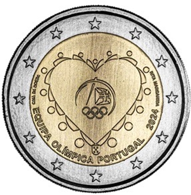 Foto de 2024 PORTUGAL 2 EUROS EQUIPO OLIMPICO