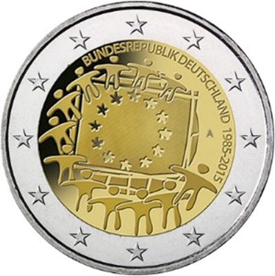 Foto de 2015 ALEMANIA 2 EUROS BANDERA EUROPEA